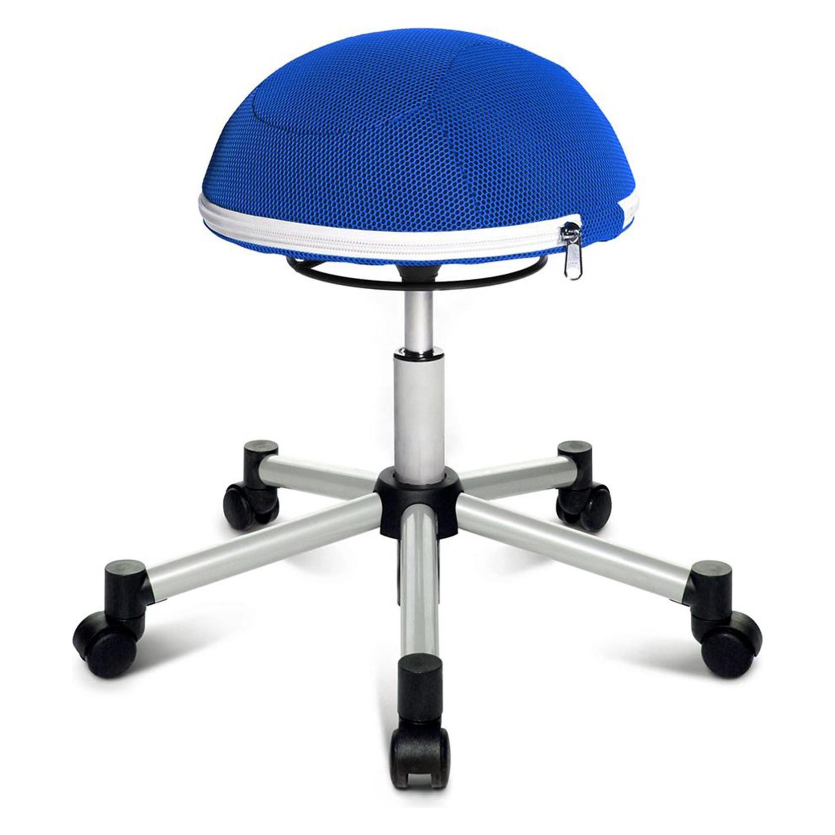Topstar, Chaise de bureau, Siège ballon Sitness Half Ball SH17 BB6 bleu (53 - 66 cm)