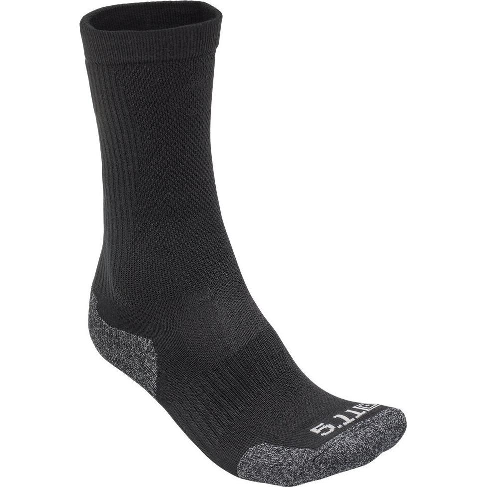 5.11, Sportsocken, Slip Stream Crew Socken schwarz-L (L), Schwarz