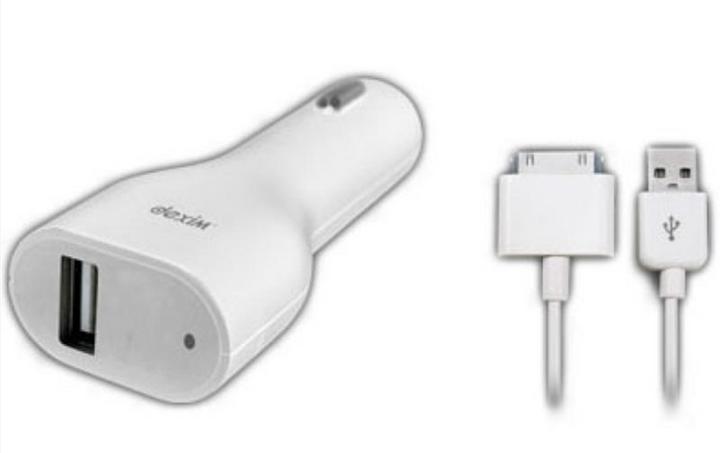 Produktbild Dexim Car Charger für iPad/ iPhone/ iPod Weiss