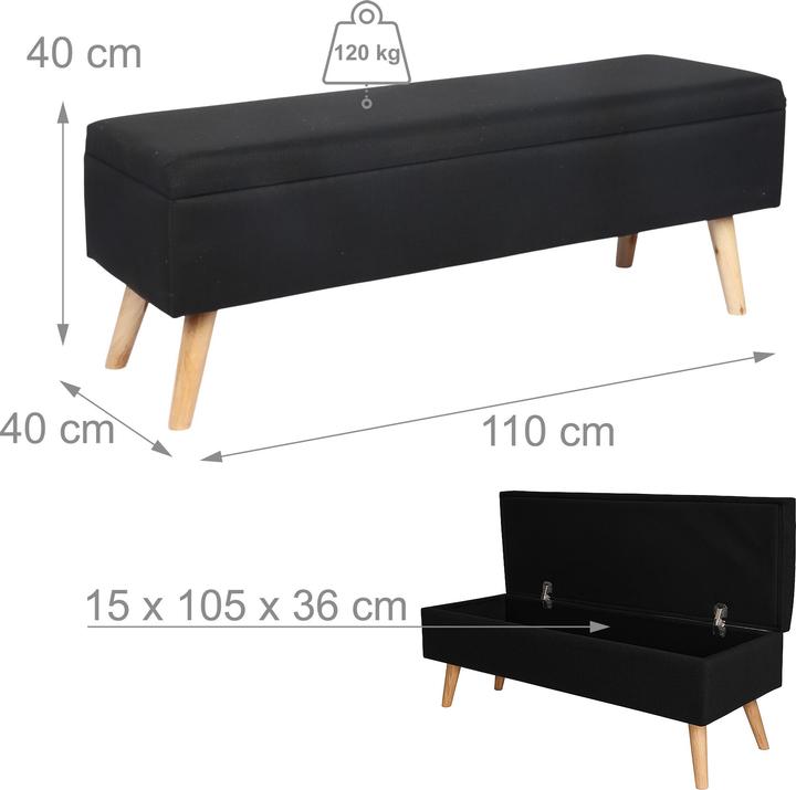 Produktbild Relaxdays Sitzbank (110 cm)