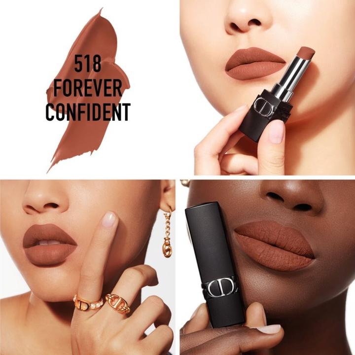 Image du produit Dior Rouge Forever Rouge à Lèvres Anti-Transfert 518 Forever Confident 0.11 oz (518 Forever Confident)