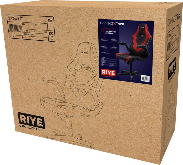 Actual product image Trust GXT 703R Riye Gaming Chair Black/Red