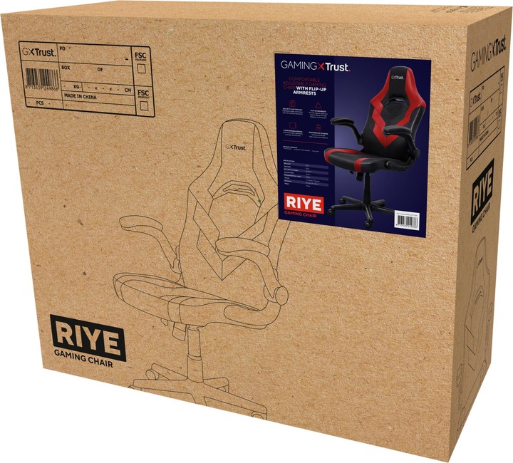 Produktbild Trust GXT 703R Riye Gaming-Stuhl Schwarz/Rot