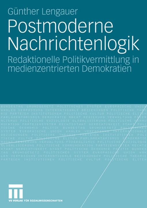 Produktbild Postmoderne Nachrichtenlogik (Deutsch, Günther Lengauer, 2007)