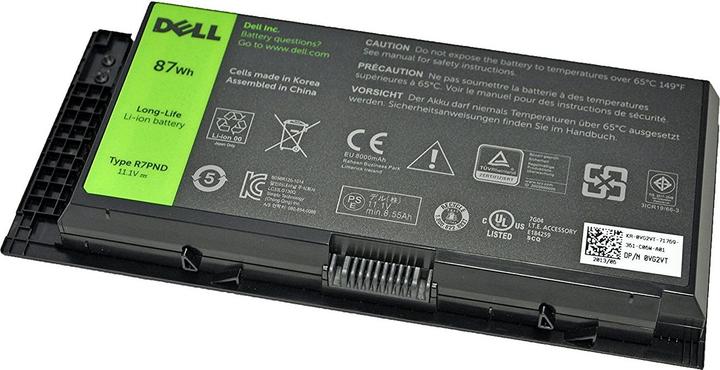 Actual product image Dell Laptop battery - 1 x lithium-ion 9 cells 87 Wh - for Precision Mobile Workstation M460... (9 cubicles, 8000 mAh)