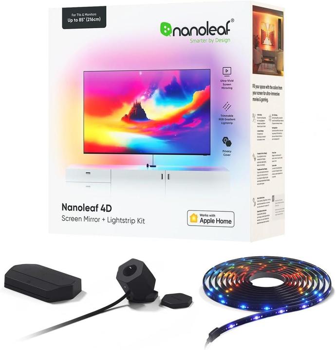Produktbild Nanoleaf 4D Bildschirm-Spiegelkamera Kit (RGBIC, 215.90 cm, Indoor)