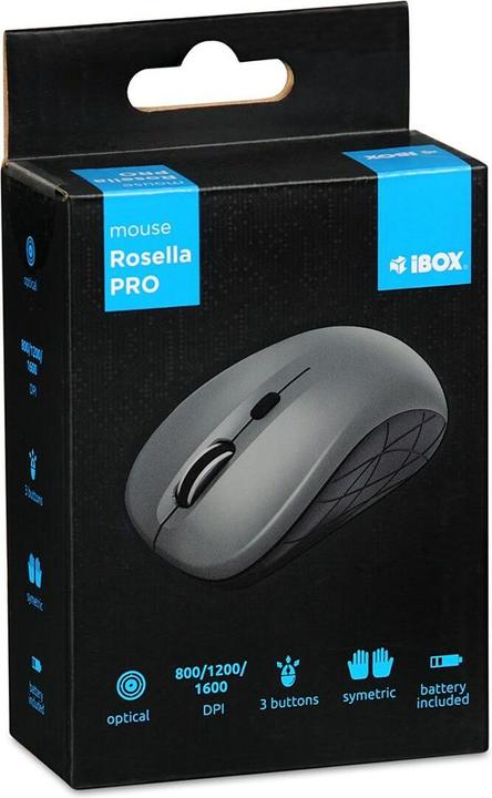 Actual product image iBox Rosella Pro Wireless Mouse Grey (Wireless)
