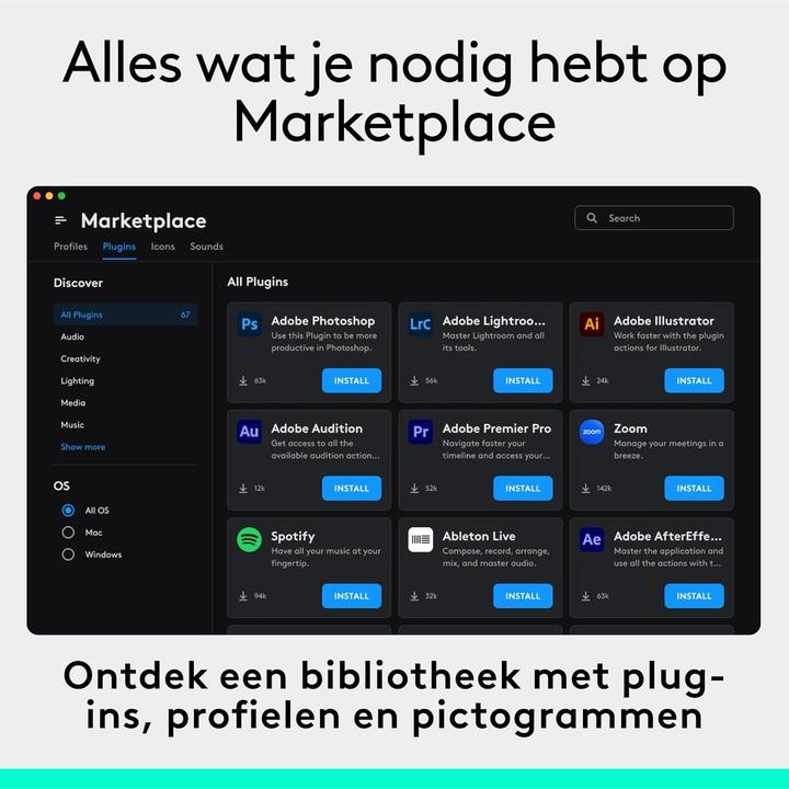 Actual product image Logitech Mx Creative Console (Without keyboard layout, Cable)