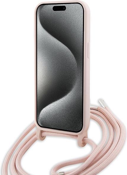 Produktbild Lacoste LCHCP15SSCCRLP iPhone 15 / 14 / 13 6.1" jasnoróżowy/light pink hardcase Silicone Cord (Apple iPhone 15)