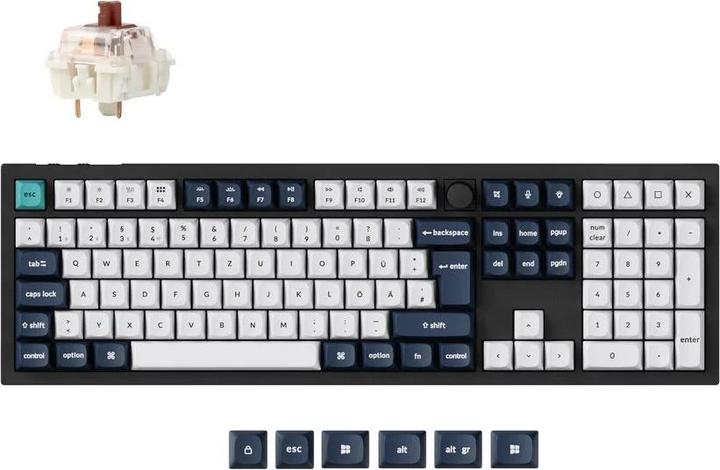 Keychron Q6 Max (zwart/multikleurig, DE layout, Gateron Jupiter Brown, hot-swap, aluminium frame, RGB)