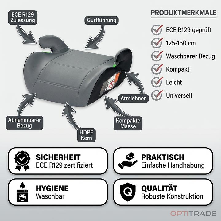 Produktbild Champ Auto-Kindersitzerhöhung (Kindersitzerhöhung, ECE R129/i-Size Norm)