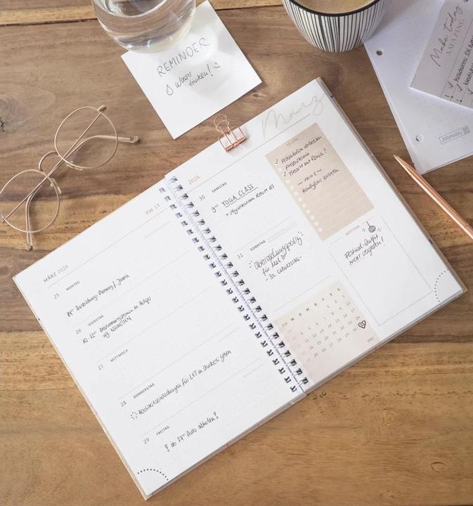 Actual product image Ridoide rido idé Wochenagenda Design Line Wire Marmor, 2026, Mehrfarbig (A5, 1 week / 2 pages)