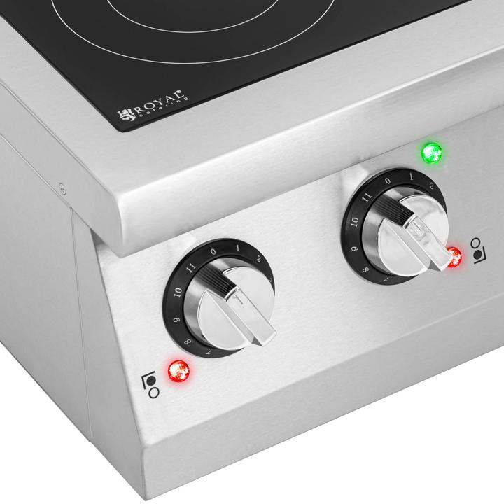 Produktbild Royal Catering Induktionsplatte tragbare Kochplatte Induktion 4 Platten Ø 12 - 26 cm tragbar