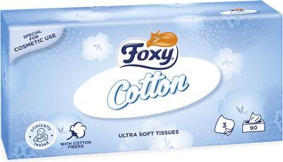 Produktbild Foxy FACIAL COTTON pañuelos ultra suaves 90 uds
