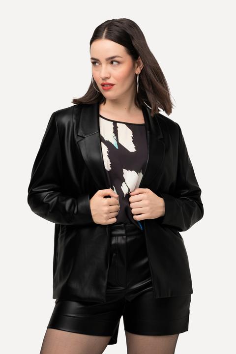Actual product image Ulla Popken Faux Leather Blazer (48)