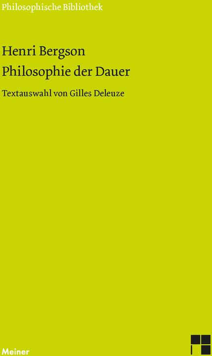 Produktbild Philosophie der Dauer (Deutsch, Gilles Deleuze, Henri Bergson, 2013)