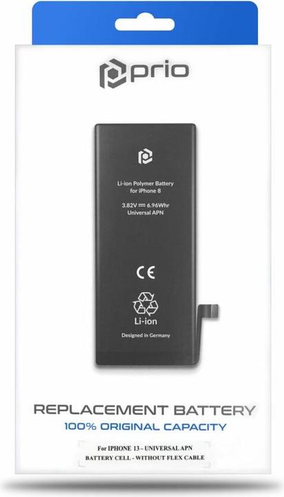 Actual product image prio Battery cell for iPhone 13 (without flex cable)