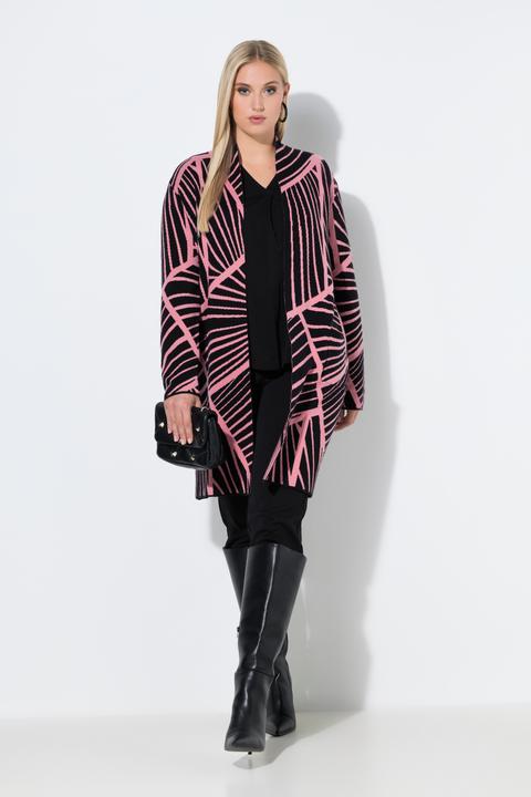 Actual product image Ulla Popken Mixed Stripe Cardigan (60)