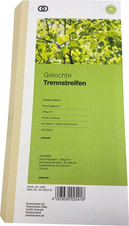 Produktbild Soennecken Trennstreifen oeco 24 x 10,5 cm (B x H)