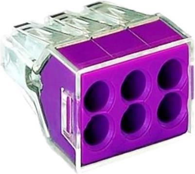 Actual product image Wago PUSH WIRE jtn box 6 wire terminal block