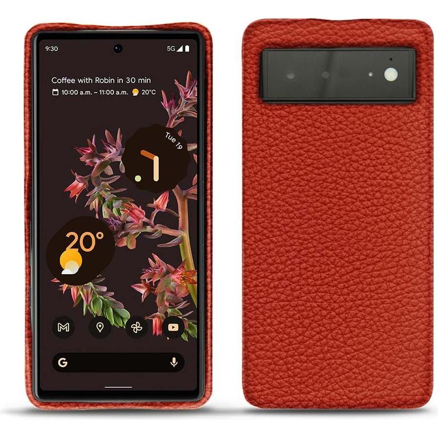 Noreve Lederschutzhülle (Google Pixel 6), Smartphone Hülle, Orange