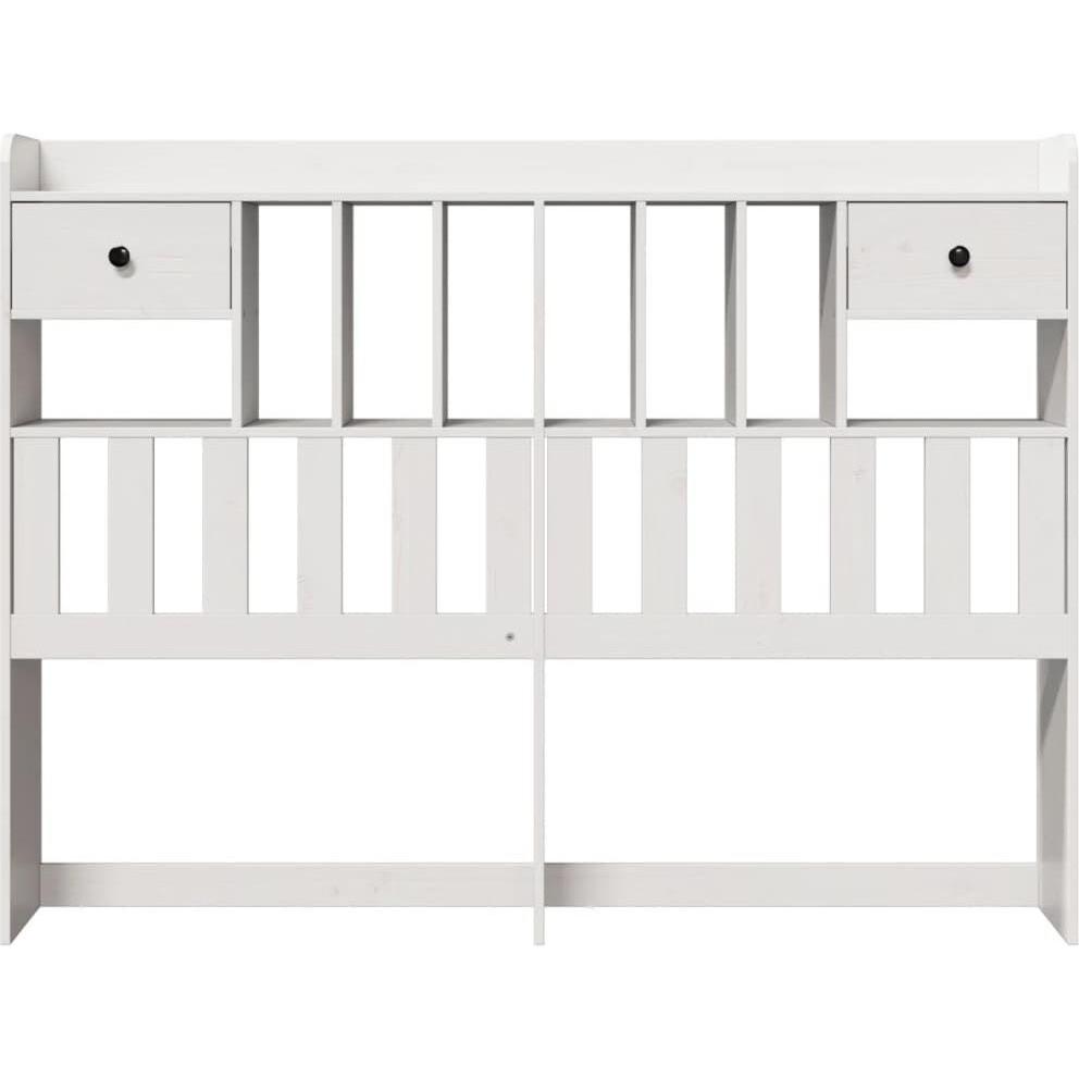 Thumbnail - VidaXL, Bett Zubehör, Kopfteil Bettkopfteil Betthaupt mit Stauraum Weiss 140cm Massivholz Kiefer