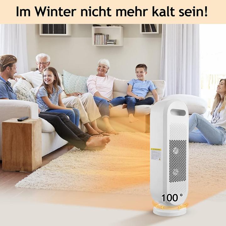 Actual product image Coocheer 2000W Ceramic Fan Heater with 3 Modes, Thermostat, 12-Hour Timer, and 100-Degree Oscillation