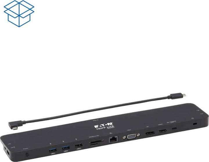 Produktbild Eaton USB-C Dock Triple Display 4K HDMI & DP VGA USB 3.2 Gen 1 USB-A/C Hub GbE 100W PD Cha (USB-C, 4 Ports)