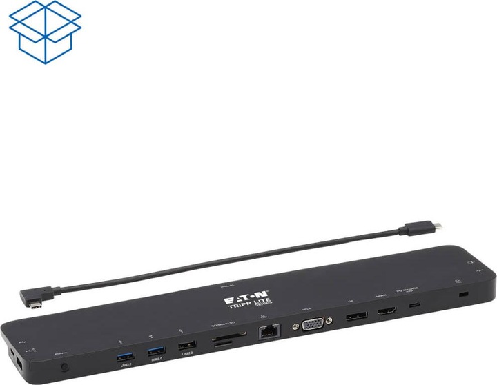 Image du produit Eaton Station d'accueil USB-C triple affichage 4K HDMI & DP VGA USB 3.2 Gen 1 Hub USB-A/C GbE 100W PD Cha (USB-C, 4 Ports)