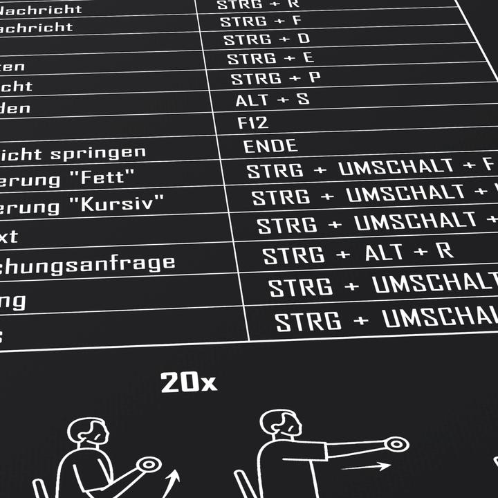 Valori nutrizionali e ingredienti Titanwolf Mauspad XXL Speed Mousepad 900 x 400 x 3 mm, Schreibtischauflage, abwaschbar, MS Office Fitness (XXL)