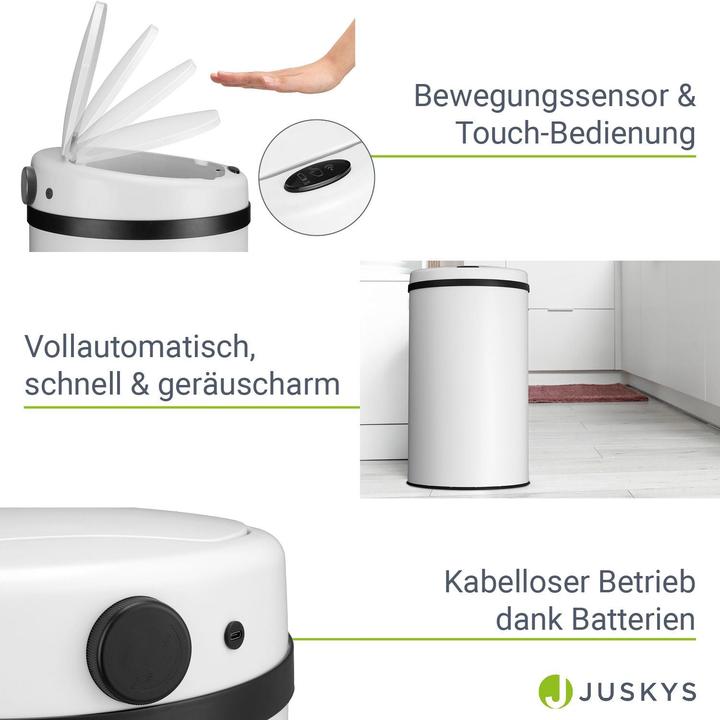 Image du produit Juskys Poubelle automatique avec capteur (30 l)