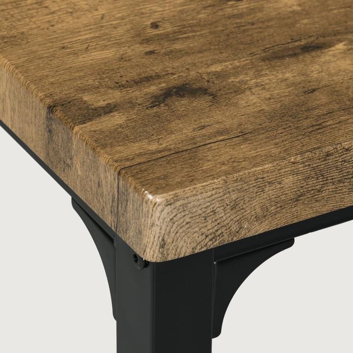 Image du produit Homcom Essgruppe MDF, Metall Rustikal-Braun (Panneau de bois MDF)