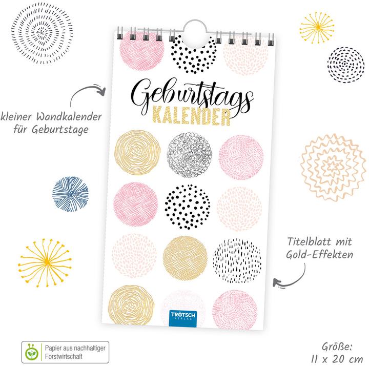 Produktbild Trtsch Geburtstagskalender Glamour (11 x 20 cm)