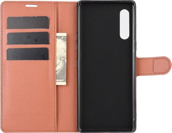 Produktbild König Design Hülle Handy Schutz für LG Velvet Case Flip Cover Tasche Etuis Bumper Braun Neu (LG Velvet)