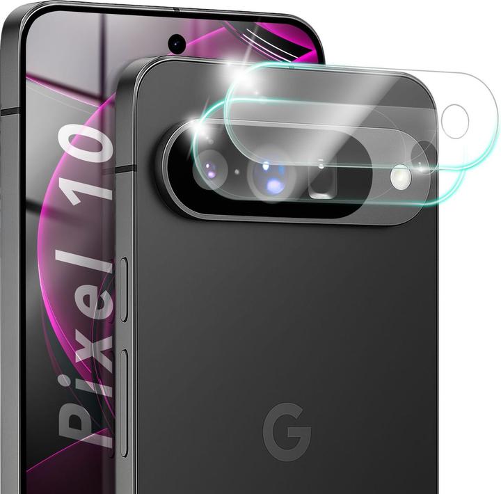 Actual product image Nalia Kameraglas "Focus.X2 MAX" - 2x Schutz Glas für Kamera Linse Klar - Cam Protector Tempered Glass (Google Pixel 10)