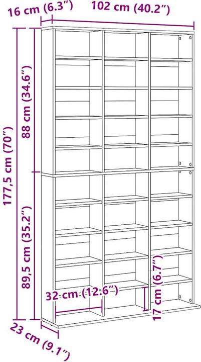 Produktbild vidaXL CD-Regal (CDs)