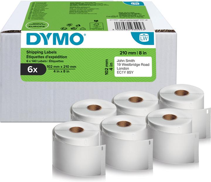 Dymo LW shipping labels large pack 6Rl 140pcs/roll (10.20 cm)