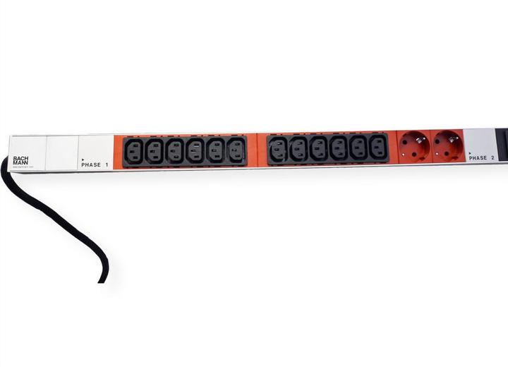 Produktbild Bachmann IT PDU ALU 1HE 36x C13 6x Schutzkontakt CEE 3x 32A rot