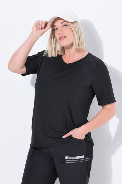 Image du produit Ulla Popken T-shirt technique, à séchage rapide, col V, manches courtes (56)
