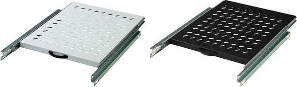 Produktbild Digitus DN-19 TRAY-2-1000-SW Fachboden ausziehbar, 1HE, 720mm Tiefe