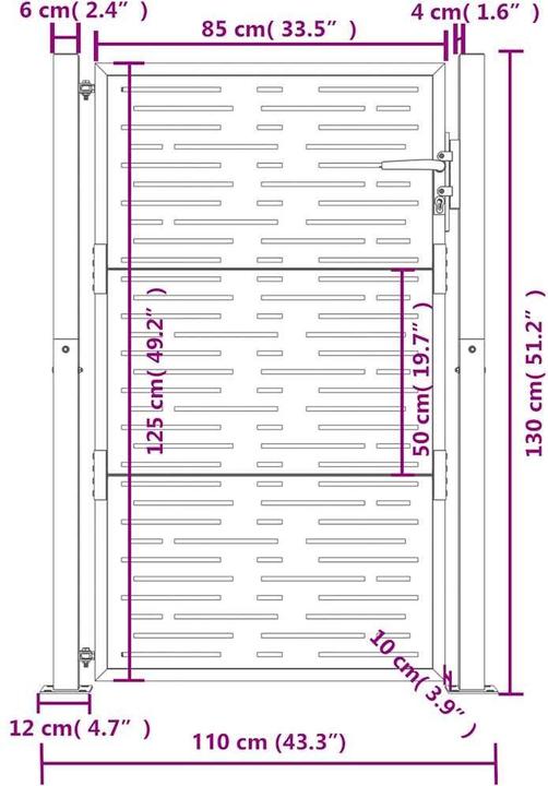 Produktbild vidaXL Gartentor