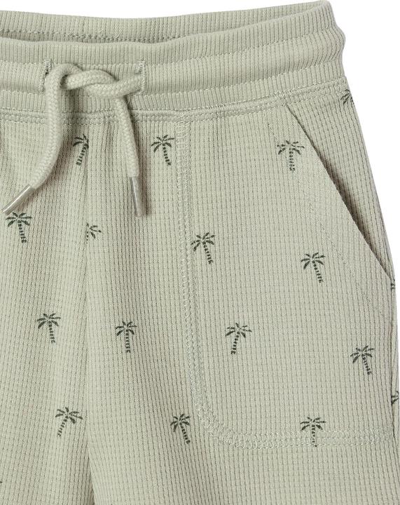 Produktbild Vertbaudet Bio-Kollektion: Baby Shorts aus Waffelpikee mit Palmen
