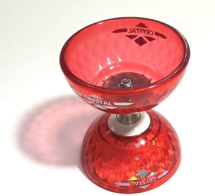 Acrobat Set cuscinetto diabolo rosso cristallo + bacchette in alluminio
