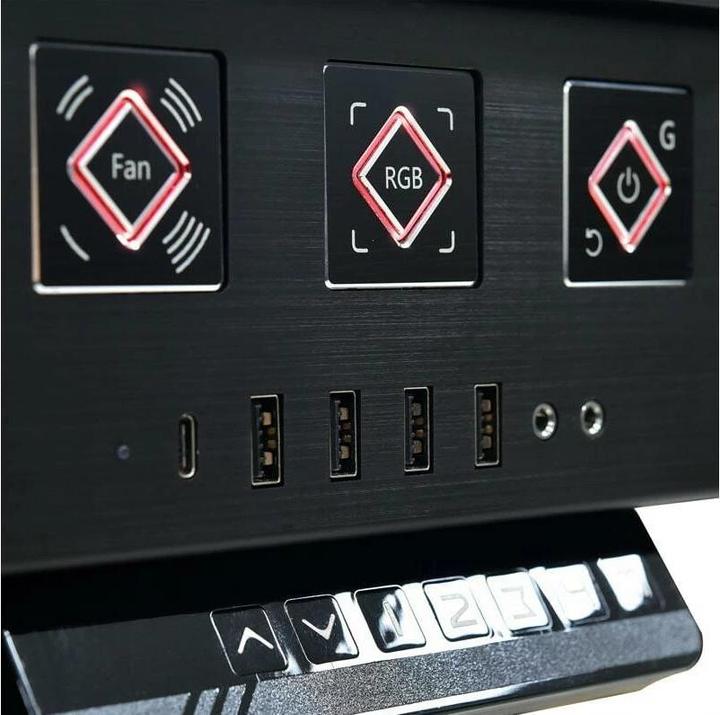 Actual product image Lian-Li DK-04F Desk case (height adjustable) - Black (ATX, mATX, Mini-ITX, E-ATX)
