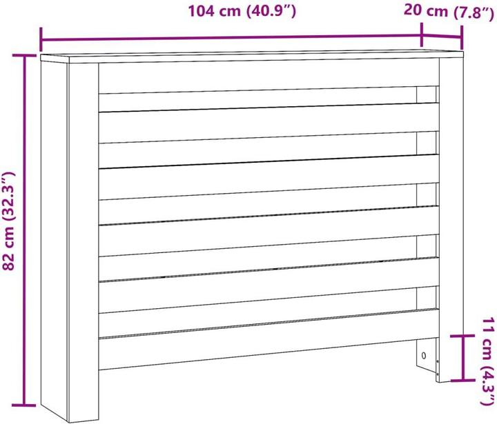 Produktbild vidaXL Heizkörperverkleidung