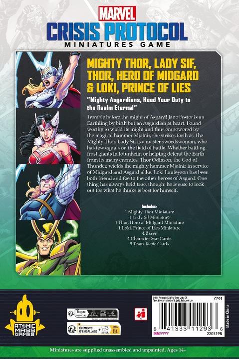 Actual product image Atomic Mass Games Marvel Crisis Protocol - Mighty Thor, Lady Sif (DE)