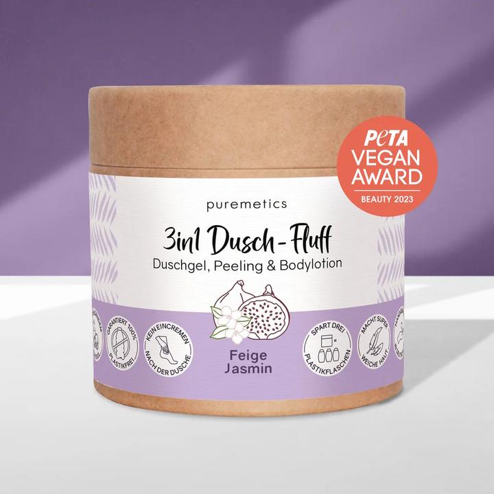 Actual product image Puremetics 3in1 Dusch-Fluff 'Feige Jasmin'