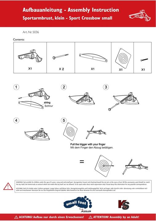 Actual product image small foot Sport crossbow