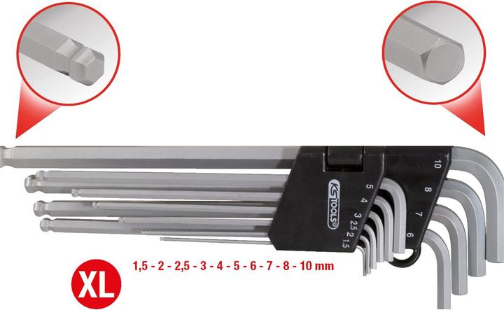 Actual product image KS Tools Angle pin wrench set in folding holder