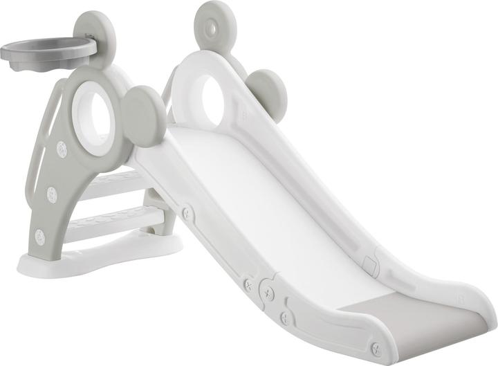 tectake Scivolo per bambini Joy, con canestro da basket, pieghevole